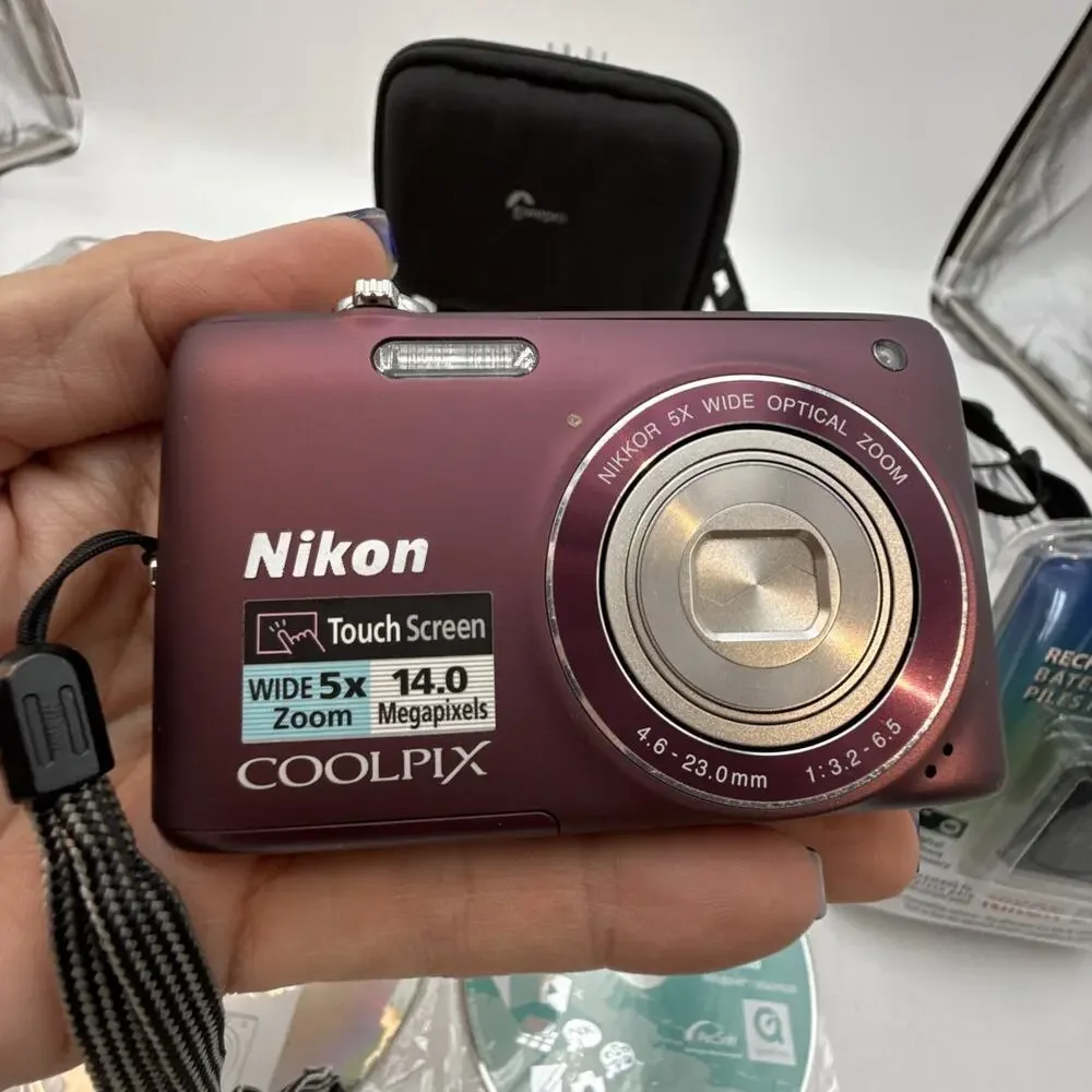 Nikon Coolpix S4100 Digital Camera Plum Purple Untested /4 Parts Lense Error-Vid